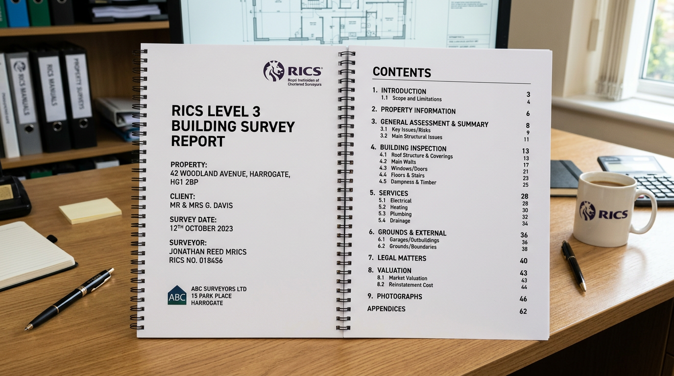 RICS Level 3 full structural building survey report for older property in Hertfordshire